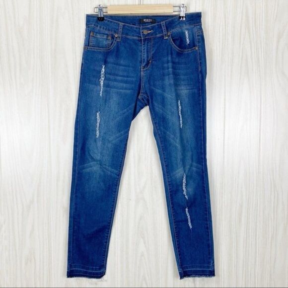 Denim - Bee & Ceci | Mid Rise Distressed Skinny Jeans Size 11